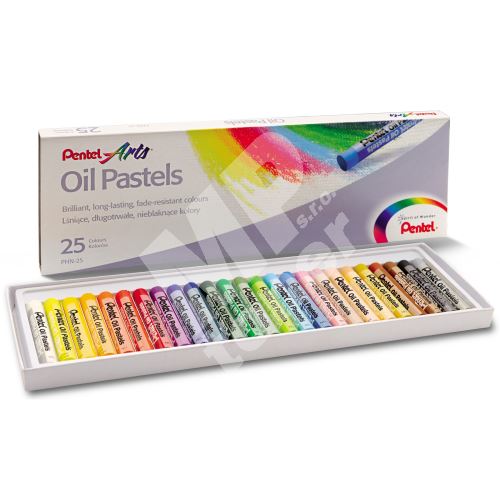 Pentel Oil Pastels PHN, olejové pastely, sada 25 barev 3