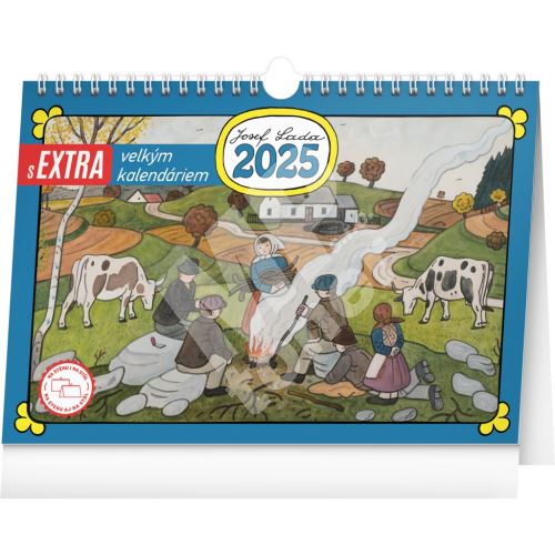 Stolní kalendář Notique Josef Lada s extra velkým kalendáriem 2025, 30 x 21 cm 1