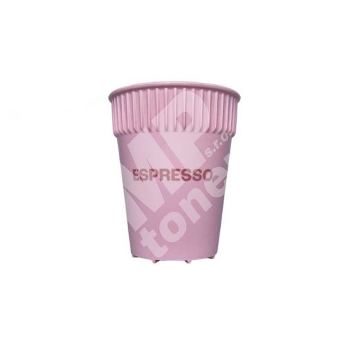 Kelímek 100 ml, PP, vratný, horké nápoje, růžový 1