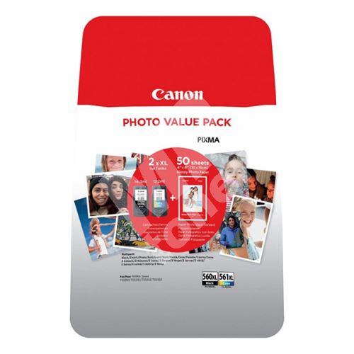 Inkoustová cartridge Canon PG-560XL/CL-561XL multipack, 3712C004, black/color, 1