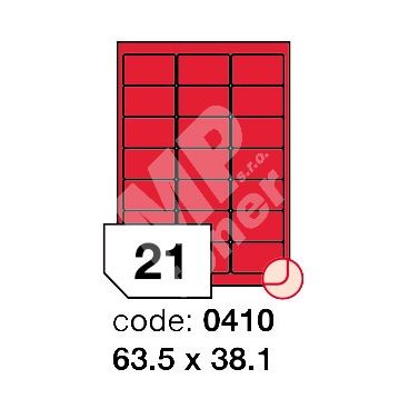Samolepící etikety Rayfilm Office 63,5x38,1 mm 1000 archů, matně červená, R0122.0410F 1