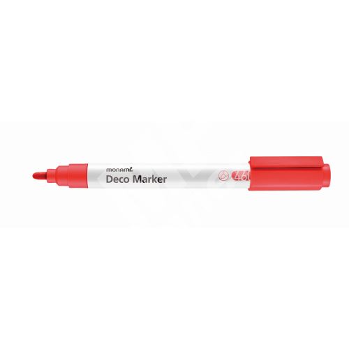 Popisovač Monami Deco Marker 460, hrot 2 mm, fluo red 1