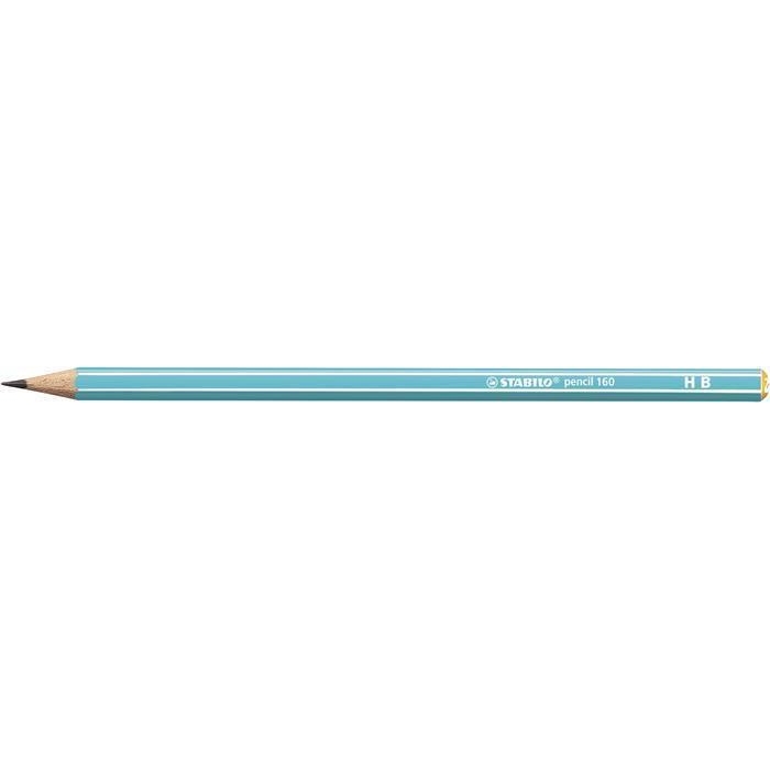 Grafitová tužka Stabilo Pencil 160, modrá, šestihranná, HB