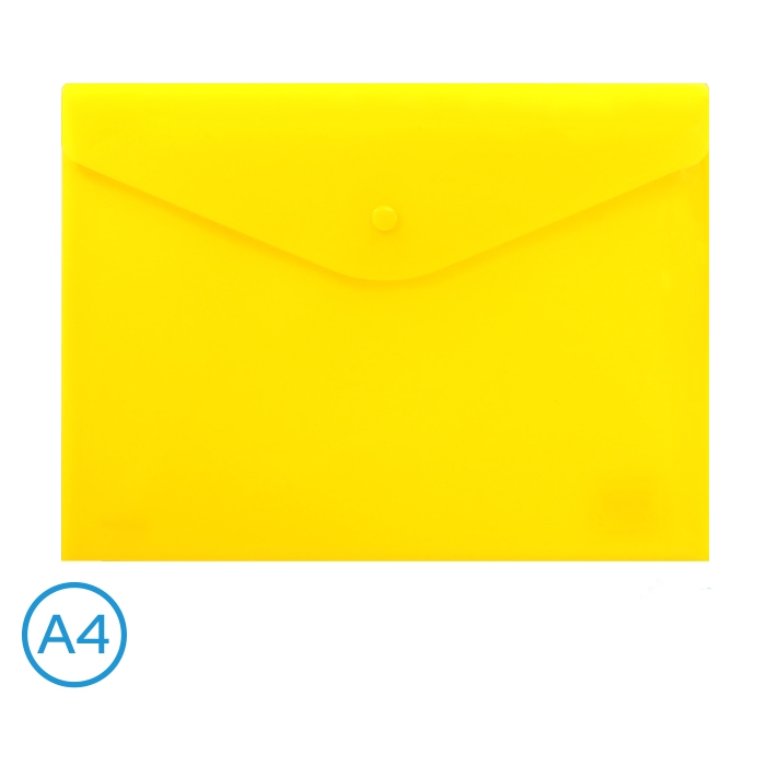 Obal spisový s klopou a drukem A4 neon Luma, žlutý