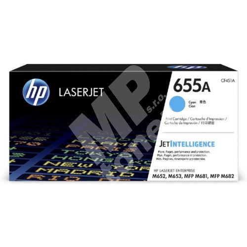 Toner HP CF451A, cyan, 655A, originál 1