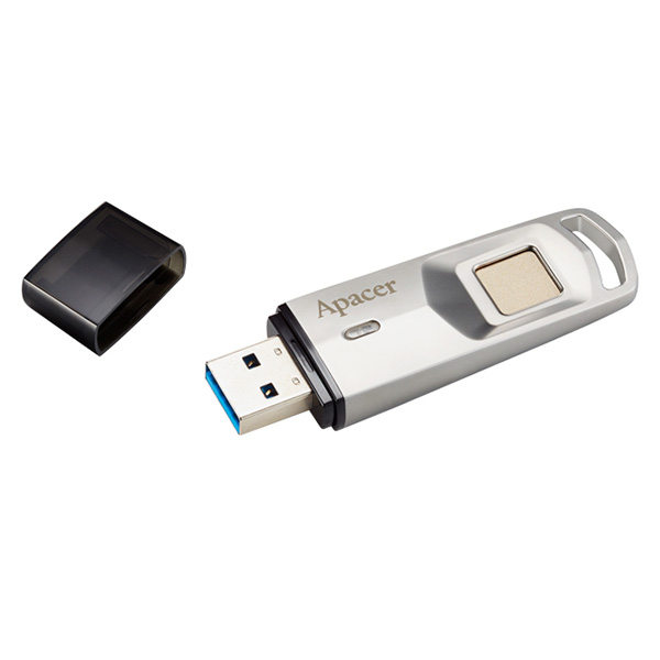 32GB Apacer AH651, USB flash disk 3.1, stříbrný, s otiskem prstu