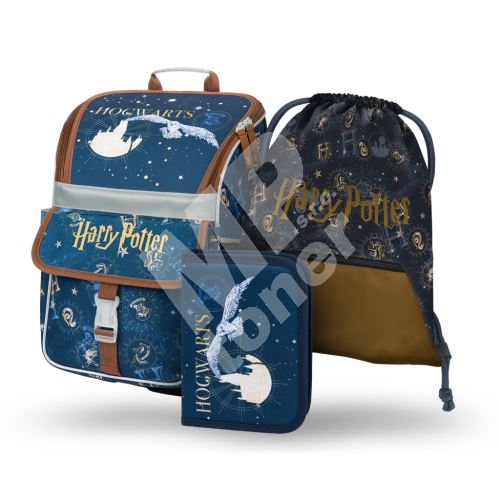Set 3 dílný Baagl Zippy, Harry Potter Bradavice, aktovka, penál, sáček 1