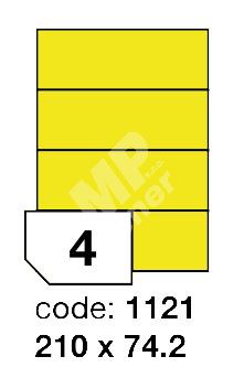 Samolepící etikety Rayfilm Office 210x74,2 mm 300 archů, fluo žlutá, R0131.1121D 1