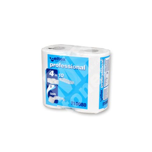 Toaletní papír CELTEX Professional 2vrstvy 500 útržků bílý 1