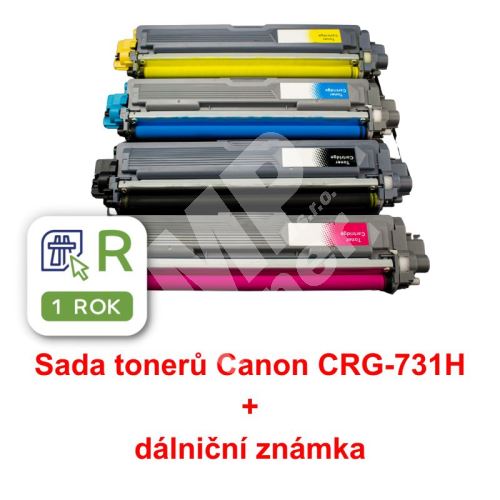 Sada tonerů Canon CRG-731H CMYK, MP print + dálniční známka 2