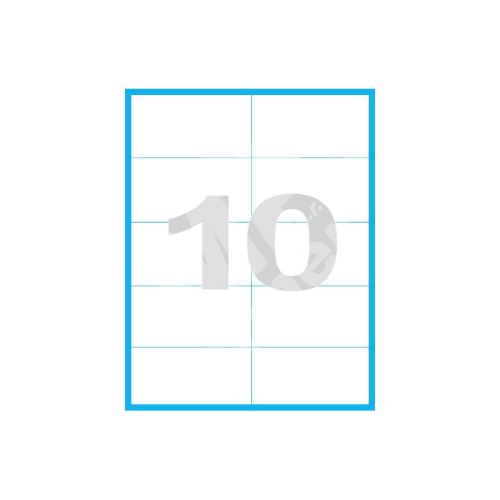 Etikety MP print samolepící A4, 105x57 mm, 10ks/arch, 100 archů, bílé 1