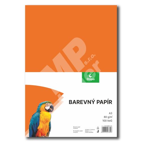 Náčrtkový papír barevný oranžový A3, 100 listů 1