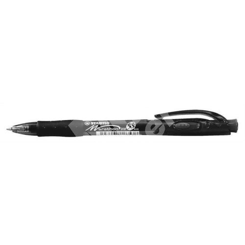 Kuličkové pero Stabilo Marathon, 0,4mm, stiskací mechanismus, černé 1