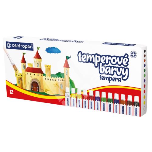 Temperové barvy Centropen, 12ml, 12 barev 1