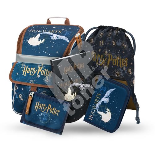 Set 5dílný Baagl Zippy, Harry Potter Bradavice, aktovka, penál, sáček, desky, 1