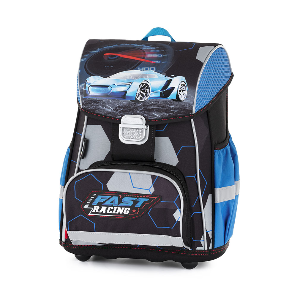 Školní batoh Premium Auto, modrý