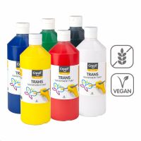 Sada transparentních barev Creall Trans, mix barev, 6 x 500ml
