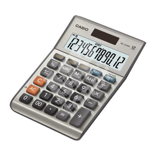 Kalkulačka Casio MS 120 B MS, stříbrná 1