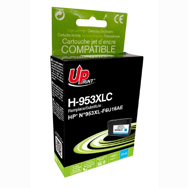Kompatibilní cartridge HP F6U16AE, OfficeJet Pro 8200, cyan, No.953XL, UPrint