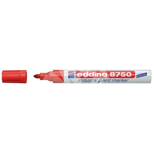 Průmyslový lakový popisovač Edding 8750, červený 1