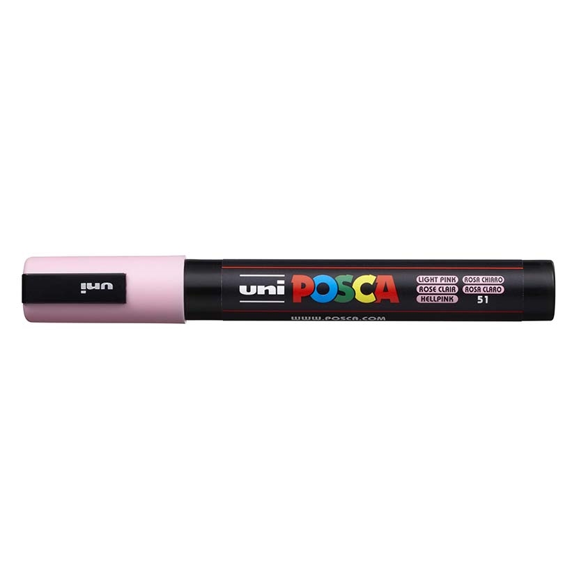 Akrylový popisovač Uni Posca PC-5M, 2,5 mm, světle růžový
