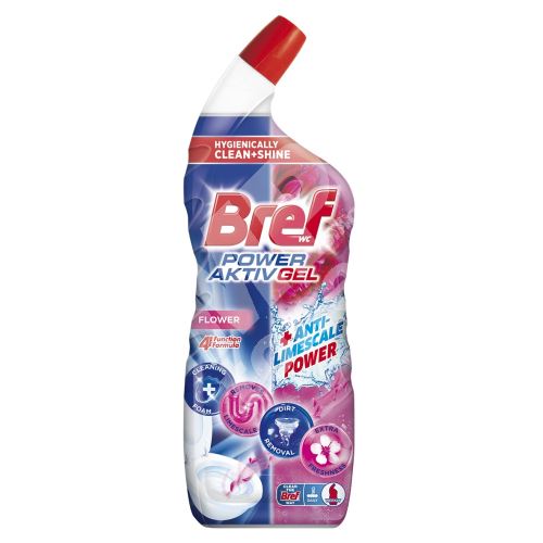 Bref WC gel Power Aktiv Gel Flower s osvěžovačem, 700 ml 1