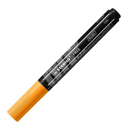 STABILO FREE Acrylic akrylový popisovačT300 Kulatý hrot 2-3 mm - oranžový 1