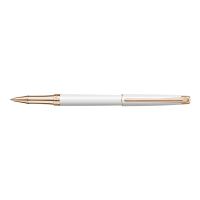 Roller Caran d'Ache slim "Léman" White Rose Gold, černá náplň F, bílé tělo Roller Caran d'Ache slim "Léman" White Rose Gold, černá náplň F, bílé tělo