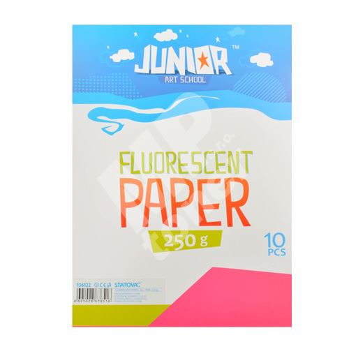 Dekorační papír Fluo růžový A4, 10ks, 250g 1