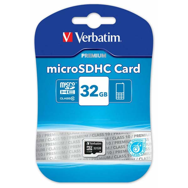 32GB Verbatim micro SDHC, 44013, high speed Class 10
