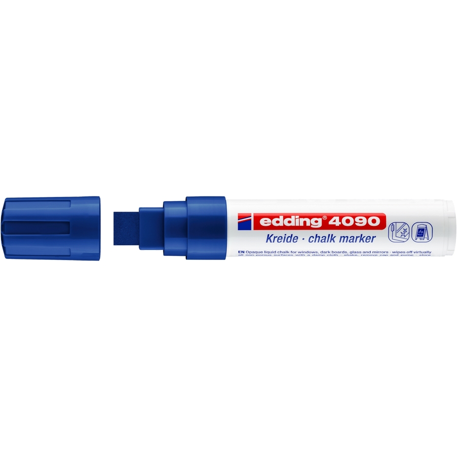 Křídový popisovač Edding 4090, modrý