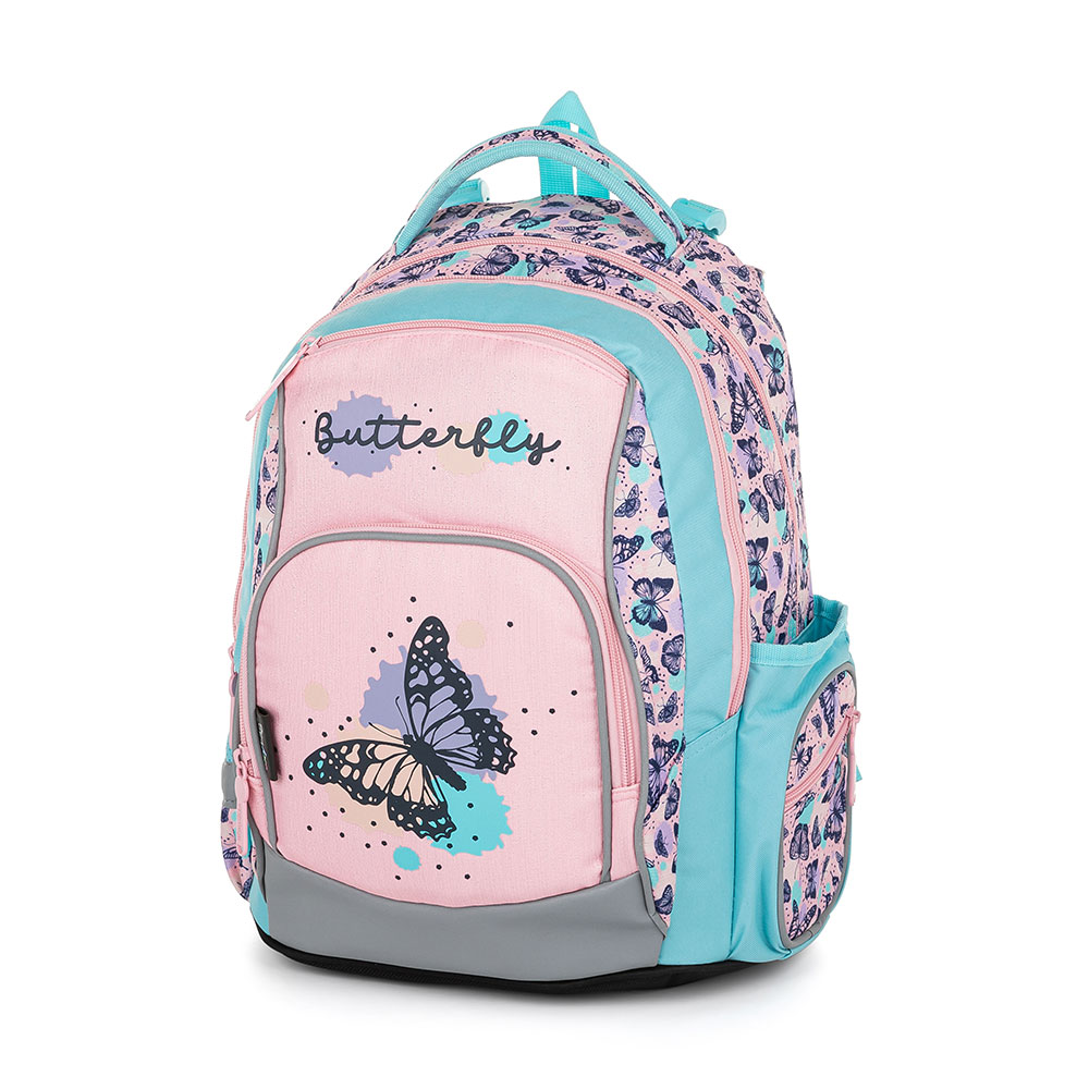 Školní batoh Oxy Go Motýl, Pink