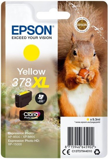 Inkoustová cartridge Epson C13T37944010, XP-15000, yellow, 378XL, originál