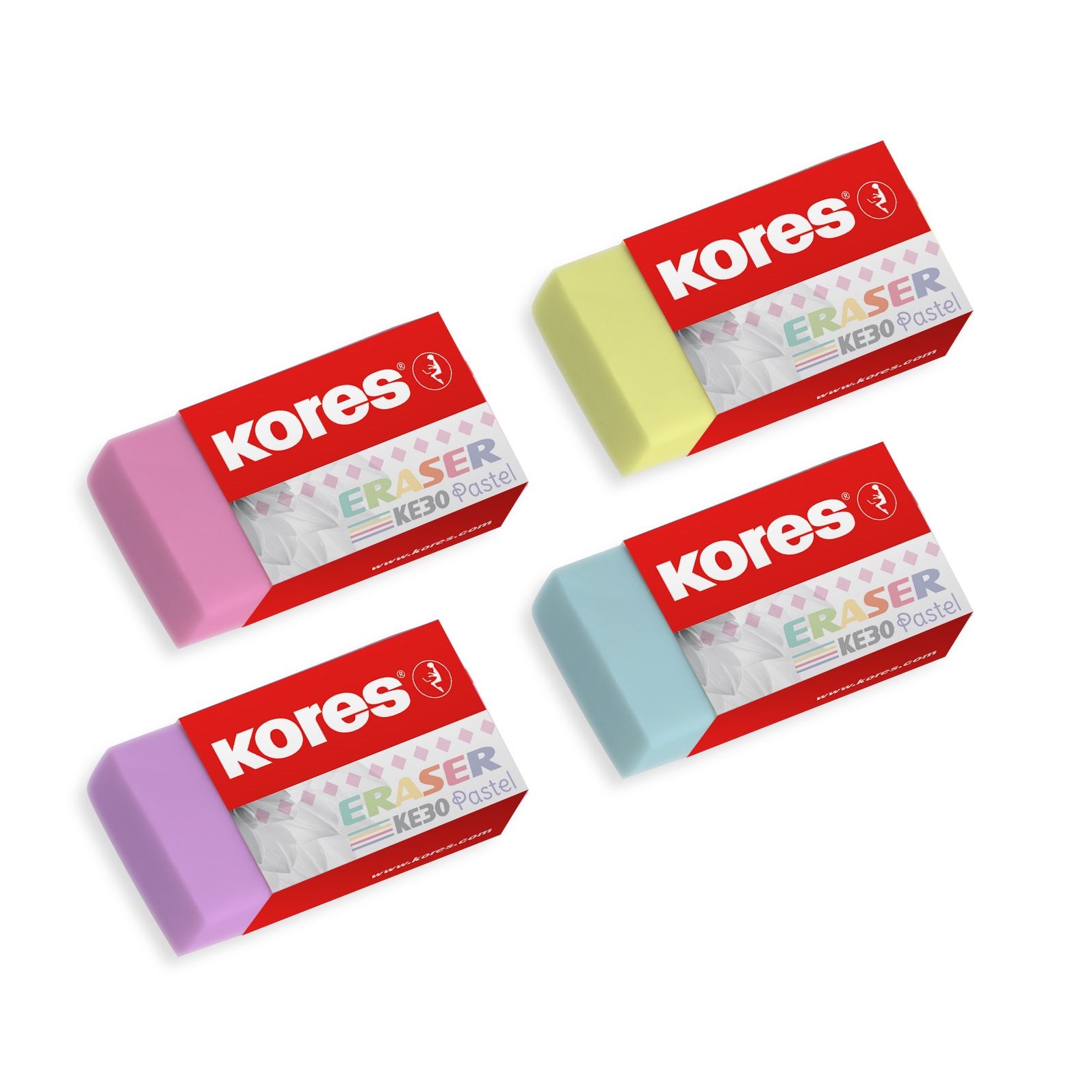 Pryž Kores Eraser KE30, Pastel