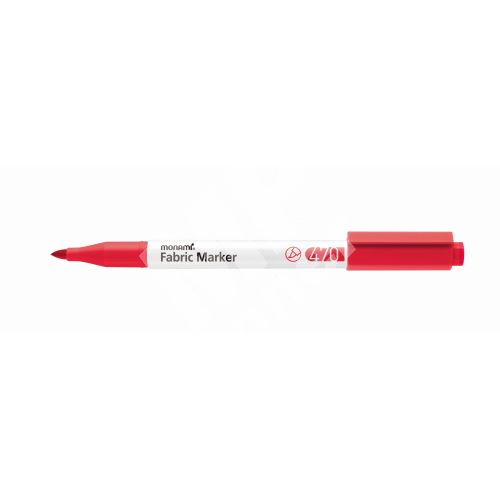 Popisovač na textil Monami Fabric Marker 470, red 1