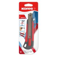 Kovový odlamovací nůž Kores 18 mm, softgrip, šedočervený 2 (1)