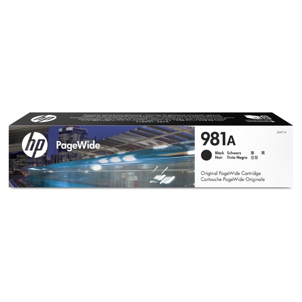 Inkoustová cartridge HP J3M71A, PageWide Enterprise Color 556, black, No. 981, originál