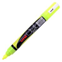 Křídový popisovač Uni Chalk Marker PWE-3MS, 0,9-1,3 mm, žlutý Křídový popisovač Uni Chalk Marker PWE-3MS, 0,9-1,3 mm, žlutý