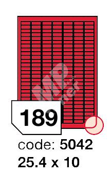 Samolepící etikety Rayfilm Office 25,4x10 mm 300 archů, matně červená, R0122.5042D 1