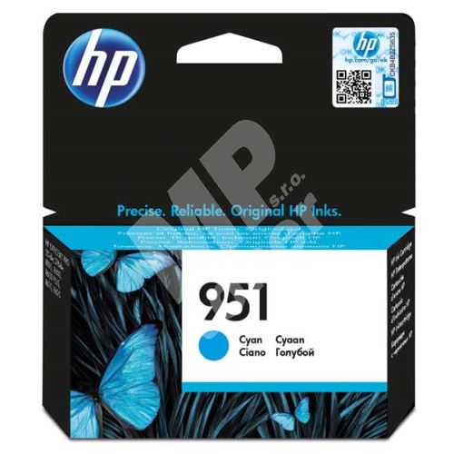 Cartridge HP CN050AE, cyan, No.951, originál 1