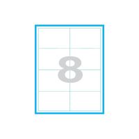 Etikety MP print samolepící A4, 96,5x67,7 mm, 8ks/arch, 100 archů, reflexní žluté
