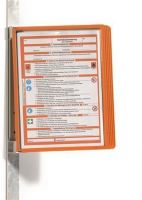 Prezentační kapsa Durable Vario 5 Magnetic, oranžová, magnetická, nástěnná, 5 kapes