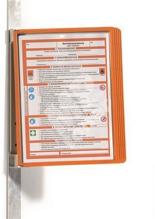 Prezentační kapsa Vario 5 Magnetic, oranžová, magnetická, nástěnná, 5 kapes, Durable 1