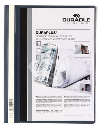 Desky s rychlovazačem DURAPLUS®, tmavě modrá, A4, široké, DURABLE 2