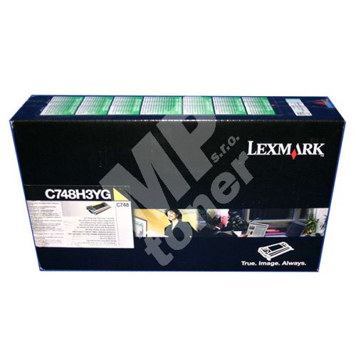 Toner Lexmark C748H3YG, yellow, originál 1