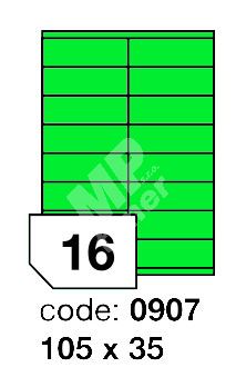 Samolepící etikety Rayfilm Office 105x35 mm 300 archů, matně zelená, R0120.0907D 1