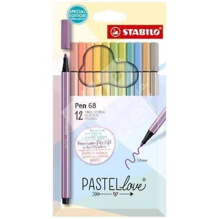 Fixy Stabilo Pen 68 Pastellove, 1 mm, 12 pastelových barev 1