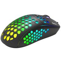 Herní myš Marvo M399, 6400DPI, optická, 6tl., drátová USB, černá, podsvícená 7 (6)