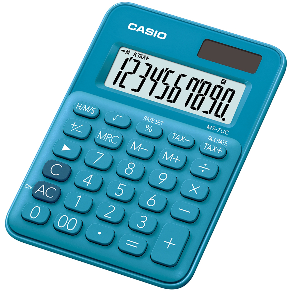 Kalkulačka Casio MS 7 UC BU, modrá
