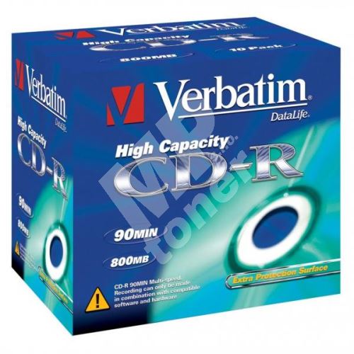 Verbatim CD-R, DataLife, 800 MB, Extra Protection, jewel box, 43428, 40x, 10-pack 1